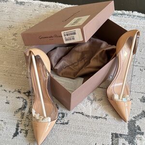 Gianvito Rossi Nude Patent Plexi Pumps!